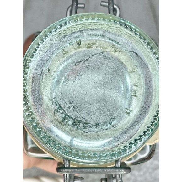 Vintage Italian Green Hermetic Wavy Bottle - Picture 8 of 10